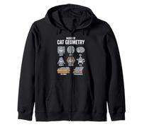 Conceptos básicos de Geometría del Gato Maestro de matemáticas de Regreso a Clases Sudadera con Capucha