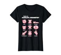 Conceptos Básicos De La Geometría del Axolotl Profesor De Camiseta gráfica económica, Mujer, Negro, S