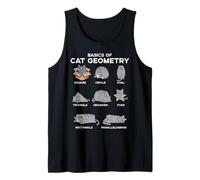 Conceptos básicos de la geometría del Gato Divertido Gatito matemáticas Hombres Mujeres niños Camiseta sin Mangas