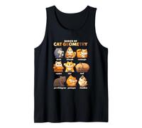 Conceptos básicos de la geometría del Gato Formas círculo triángulo Cuadrado Gato Mascota Camiseta sin Mangas