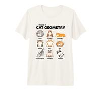 Conceptos Básicos De La Geometría del Gato Profesor De Camiseta Premium