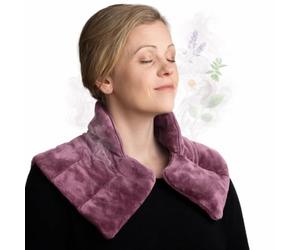 Conceptos de hierbas comodidad cuello y hombro wrap, malva