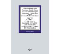 Conceptos para el estudio del Derecho administrativo II en el grado (Derecho - Biblioteca Universitaria de Editorial Tecnos)