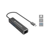 Conceptronic - ABBY13B base para portátil y replicador de puertos Alámbrico USB 3.2 Gen 1 (3.1 Gen 1) Type-C Gris