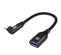 Conceptronic ABBY19B Ataptador OTG USB-C en Ángulo de 90º a USB 3.2 Gen 2 10Gbps Negro