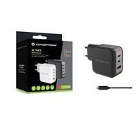 Conceptronic - ALTHEA18B cargador de dispositivo móvil Universal Negro Corriente alterna Carga rápida Interior