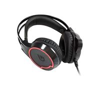 Conceptronic ATHAN01B - Auriculares para PC, Color Negro y Rojo