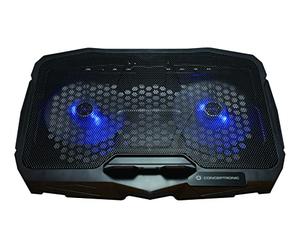 CONCEPTRONIC Base Refrigeradora Almohadilla Fria 17P, Iluminacion Azul, Thana07B