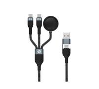 Conceptronic Cable USB-C a USB-C USB-A 2.0, Power Delivery, 480 Mbps, 1,50 m, cable de datos