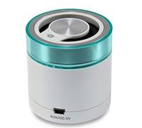 Conceptronic CLLSPK30BTW- altavoz estéreo para viaje con Bluetooth 3.0, color verde turquesa y blanco perlado