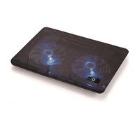 Conceptronic CNBCOOLPAD2F - Base de refrigeración para portátil (USB, Negro, 340 x 250 x 24 mm, Aluminio)