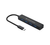Conceptronic CTC4USB3 hub de interfaz USB 3.2 Gen 1 (3.1 Gen 1) Type-C 5000 Mbit/s Negro