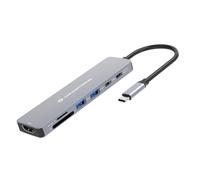 CONCEPTRONIC Docking Station USB-C->HDMI, 2xUSB-A, 2xUSB-C, SD,TF 0.25m