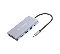 CONCEPTRONIC Docking Station USB-C->HDMI, USB3.0, 100WPD 10-in-1, 0.2 m, Black
