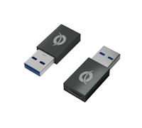 Conceptronic DONN Pack 2 Adaptadores OTG USB-A 3.0 Macho a USB-C Hembra