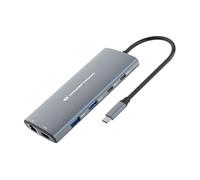 Conceptronic Base de acoplamiento DONN06G 10 en 1 USB 3.2 Gen 1 HDMI 100W PD USB-C x2 USB-A x3 SD/GbE