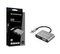 Conceptronic DONN16G - Estación de Acoplamiento 4 en 1 USB 3.2 Gen 1, HDMI, VGA, USB-A 3.0, 100 W USB PD