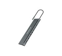 Conceptronic DONN17G base para portátil y replicador de puertos Alámbrico USB 3.2 Gen 1 (3.1 Gen 1) Type-C Gris