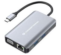 Conceptronic DONN21G HUB 7en 1 USB 3.2 Gen 1 (3.1 Gen 1) Tipo-C Gris