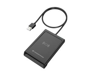 CONCEPTRONIC Dual Interface SmartID Lector de Tarjetas USB-A, Negro, Compacto y Portátil