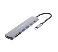 CONCEPTRONIC Estación de Acoplamiento USB-C 7 en 1, HDMI, USB-C, 2 x USB-A, Cable de 25 cm, concentrador portátil