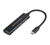 HUB 3.0 CONCEPTRONIC HUBBIES12B 4 PUERTOS USB 3.2 USB-C 2 PUERTOS USB-C 2 USB-A COLOR NEGRO CARCASA DE ALUMINIO