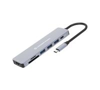 Conceptronic DONN19G base para portátil y replicador de puertos Alámbrico USB 3.2 Gen 1 (3.1 Gen 1) Type-C Gris