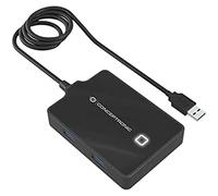 Conceptronic Hub USB de 4 Puertos 3.0/4 x 3.0/con Fuente de alimentación/Negro.
