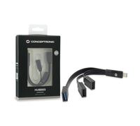 Conceptronic HUBBIES01B hub de interfaz USB 3.2 Gen 2 (3.1 Gen 2) Type-C 5000 Mbit/s Negro