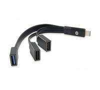 Conceptronic HUBBIES01B hub de interfaz USB 3.2 Gen 2 (3.1 Gen 2) Type-C 5000 Mbit/s Negro