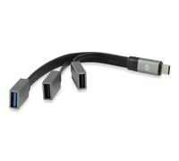 Conceptronic HUBBIES01G USB 3.1 Type-C (de 1 Puerto USB 3.0 + concentrador de Cable USB 2.0 de 2 Puertos, OTG), Color Gris
