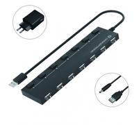 Conceptronic HUBBIES08BP hub de interfaz USB 2.0 480 Mbit/s Negro