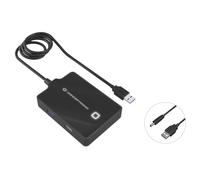 Conceptronic HUBBIES10B - Hub USB (4 Puertos 3.0, 1 x 3.0, 3 x 2.0), Color Negro
