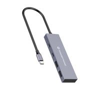 Conceptronic Hub USB 3.2 HUBBIES13G 4 puertos (2x USB-C, 2x USB-A) Carcasa aluminio