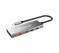 Conceptronic HUBBIES15G 4-Port USB 3.2 Gen 2 Hub, 10Gbps, USB-C x 2, USB-A x 2, 100W USB PD, Aluminum Case