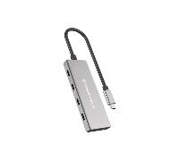 Hub USB Conceptronic HUBBIES16G 4 Puertos USB-C 3.2 Gen 2 Aluminio Gris 100W Power Delivery