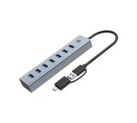 Conceptronic Hub Hubbies21G – 7 en 1 USB 3.0 Tipo C, Gris