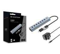 CONCEPTRONIC HUBBIES21GP - Hub USB 3.0 a 7 porte con alimentatore, (PLAYSTATION)
