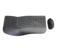 Conceptronic ORAZIO02DE Ergo - Juego de Teclado ergonómico y ratón Vertical inalámbrico, diseño alemán, Color Negro