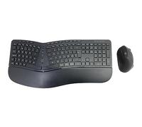 Conceptronic ORAZIO02PT Ergo - Juego de Teclado ergonómico y ratón Vertical inalámbrico, diseño portugués, Color Negro