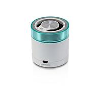 Conceptronic Travel Stereo Speaker - Altavoz portátil (3 W, Bluetooth, USB), Azul y Blanco