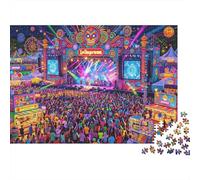 Concert 1000 Piezas Puzzles Reciclado Chicago Music Festival Puzzle for Personas Mayores Puzzle Game Accesorios for Family and Friends Cumpleañoss Great Gift 52x38cm/1000pcs