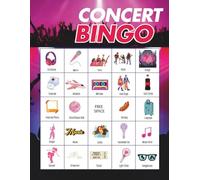 Concert Bingo Game: Perfect for Concert themed party, Music Festival, Fan Event Goodie Bag Fillers, Tour Tailgating