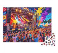 Concert Jigsaw Puzzles 1000 Piezas Recycled Material Donington Music Festival Puzzle para Chico & Chica Divertido Regalo & Actividad para Hogar Ideal para Niño‘s Cumpleaños Regalo 52x...