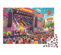 Concert Puzzle 1000 Piezas Reciclable Material Chicago Music Festival Adult Jigsaws Family Gaming Time Accesorios Interesting Juego Familiar for Women 70x50cm/1000pcs