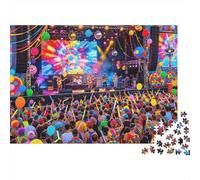 Concert Puzzle 1000Pc Papel Reciclado Chicago Music Festival Puzzles para Adultoos Divertido y Desafiante Juego Familiar Regalo de Bendiciones Vacacionales for Men 52x38cm/1000pcs