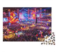 Concert Puzzle for Adultos 1000 Piezas Reciclado Miami Music Festival Puzzles for Personas Mayores Imposible Difícil Difficult Desafiante Excelente Idea de Regalo for Women 38x26cm/1000pcs