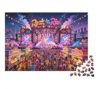 Concert Puzzle para Adultoos 1000Pc Papel Reciclable RioJaneiro Music Festival Puzzle Juego Padre-Hijo Props Desarrollo de la Inteligencia de Niños y Niñas Toy 70x50cm/1000pcs