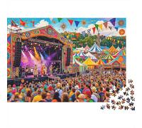 Concert Puzzles 1000 Piezas Papel Reciclado Pilton Music Festival Adulto Jigsaws Desarrollo de la Inteligencia de Niños y Niñas Juego Educativo para la Familia 38x26cm/1000pcs