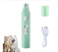 Concertchop Dog Nail Grinder,2-in-1 Concertchop Pet Nail Grinder, 2 Speed Settings, One-Touch Activation, Suitable for Cats and Dogs, Low-Noise Electric Pet Paw Care Tool (Green)